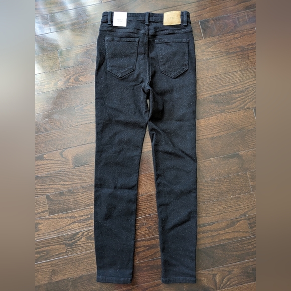 Zara Vintage Skinny Jeans Sz 6 Black - Picture 3 of 5